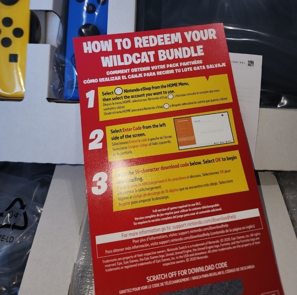 Nintendo Switch Fortnite LIMITED EDITION /Wildcat Bundle & 2000 V Bucks - - Picture 5 of 5